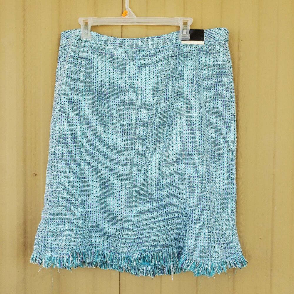 Lane Bryant Mermaid Skirt Womens Size 18 New Nwt Blue Knee Length Career